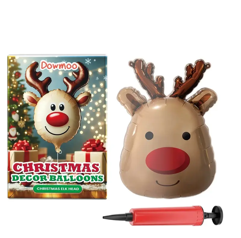Christmas Decor Balloons Christmas Snowman | style: Deer head balloon