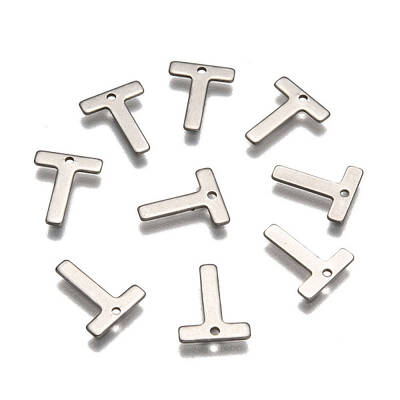 Tarnish Resistant 304 Stainless Steel Letter Charms