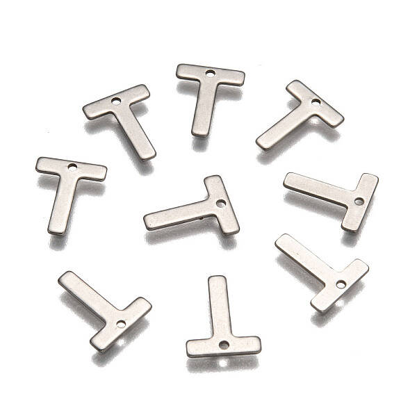 Tarnish Resistant 304 Stainless Steel Letter Charms
