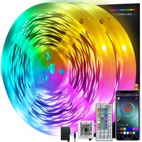 200ft 100ft 50ft  LED Strip Lights Music Sync LED Lights Strip RGB Color Changing LED Lights with Remote&APP Control for Bedr...