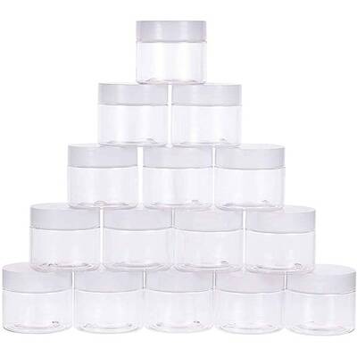 1 Set Transparent Plastic Bead Containers Column Shape Bottles Clear Bead Containers for Jewelry Storage 5x4.3cm