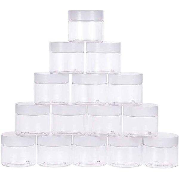 1 Set Transparent Plastic Bead Containers Column Shape Bottles Clear Bead Containers for Jewelry Storage 5x4.3cm