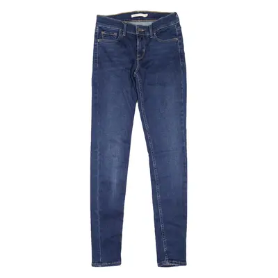 LEVI'S 710 Womens Jeans Blue Slim Skinny Stone Wash W25 L30