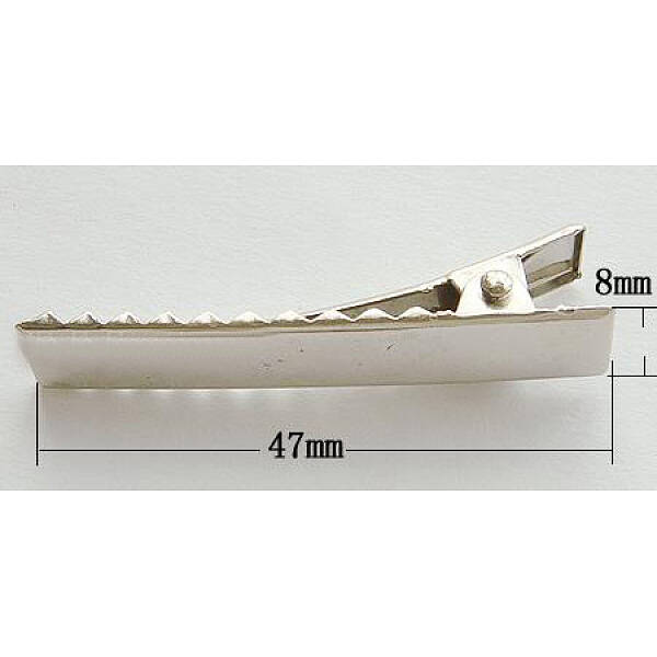 Iron Flat Alligator Hair Clip Findings