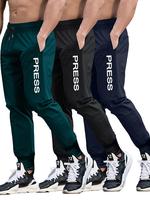 Men's Solid Color Drawstring Waist Sweatpants, Regular Fit Casual Comfy Sporty Pocket Jogger Pants for Spring & Fall, Men's T...