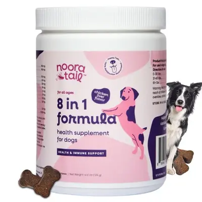 NooraTail 8-in-1 Multivitamin for Dogs – Hip & Joint Support, Immune Booster & Antioxidants – 50 Chews Canine Nutritional...