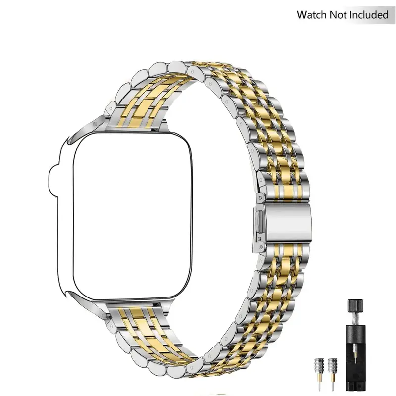 Slim Stainless Steel Band Compatible with Watch 38mm 40mm 41mm 44mm 45mm 42mm 49mm, Adjustable Watch Band for iWatch Ultra ...