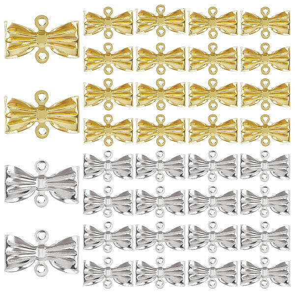 40Pcs 2 Colors Alloy Links Connector Charms
