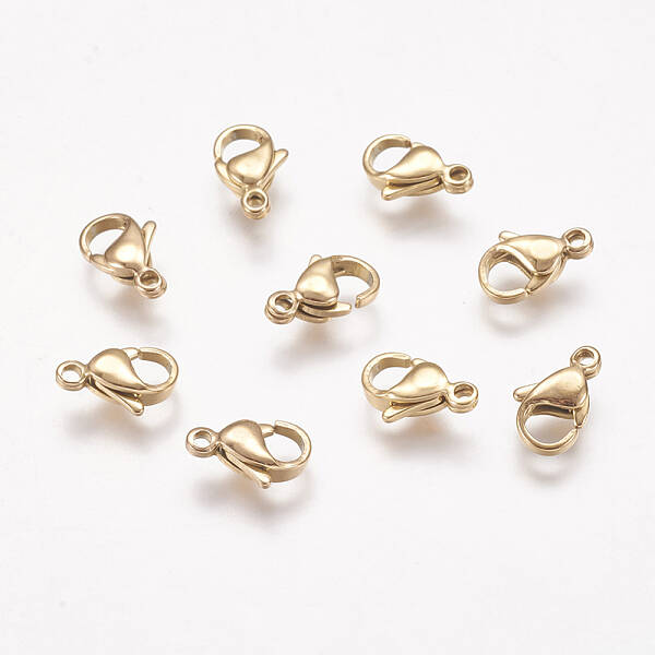 Ion Plating(IP) 304 Stainless Steel Lobster Claw Clasps