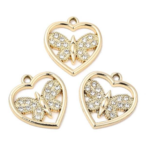 UV Plating Alloy Rhinestone Pendants