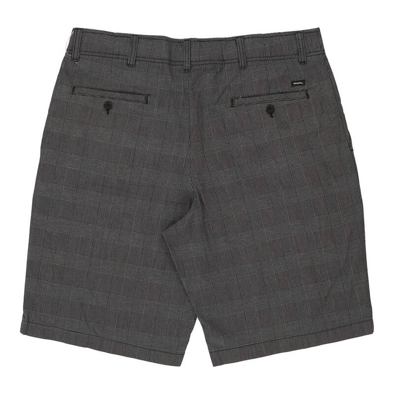 Dickies Checked Shorts - 38W 11L Grey Cotton