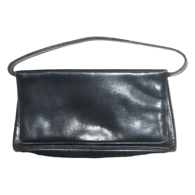 Womens Shoulder Bag Black Leather