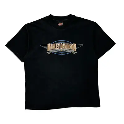 Myrtle Beach Harley Davidson Graphic T-Shirt - XL Black Cotton