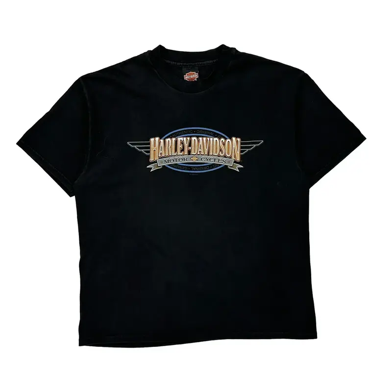 Myrtle Beach Harley Davidson Graphic T-Shirt - XL Black Cotton