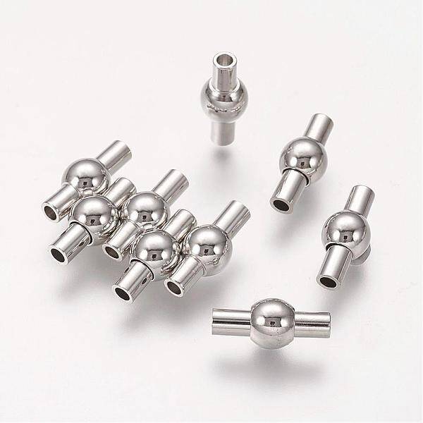 Brass Magnetic Clasps with Glue-in Ends