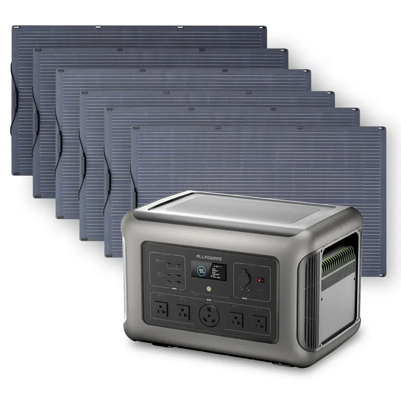 Solar Generator Kit 3200W Power Station 200W Flexible Solar Panel