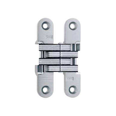 Soss Model 212 Invisible Hinge For 1-1/8 To 1-3/8 Thick Wood Or Metal Applications, Satin Chrome