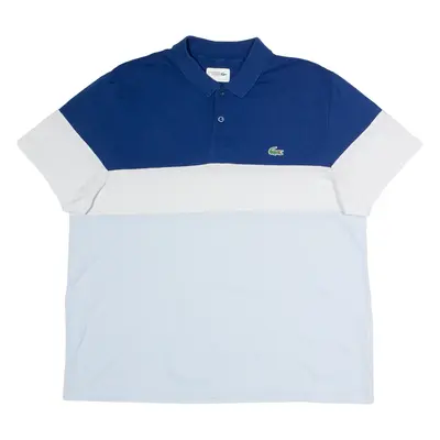 LACOSTE Sport Mens Polo Shirt Blue Colourblock 2XL