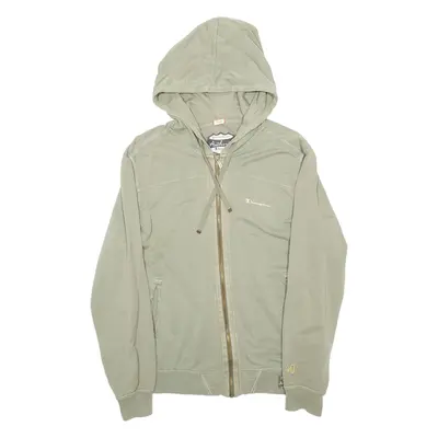 CHAMPION Authentic Womens Green Hoodie Full Zip L
