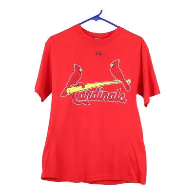 St. Louis Cardinals Majestic MLB T-Shirt - Small Red Cotton