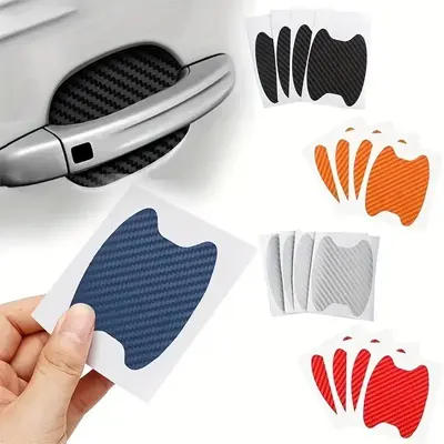 Car Door Handle Sticker, Universal Car Door Handle Protective Film, Carbon Fiber Car Door Handle Protective Film, Car Exterio...