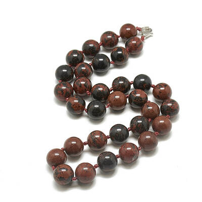 Natural Mahogany Obsidian Beaded Necklaces