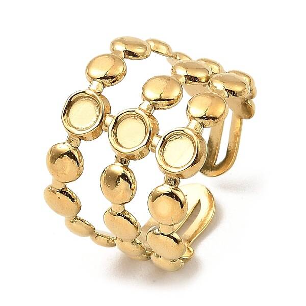 304 Stainless Steel Open Cuff Ring Findings