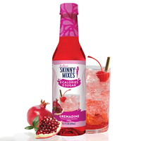 Julie's Skinny Mixes Sugar Free Grenadine Syrup 375ml - 0 Calories 0 Sugar Sweet Tangy Tart Flavor for Cocktails - Beverage