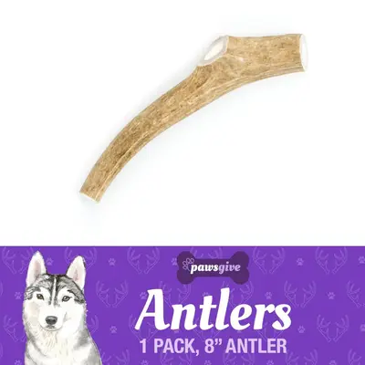 PawsGive Naturally Shed Antler Dog Chews | Natural Dog Chews