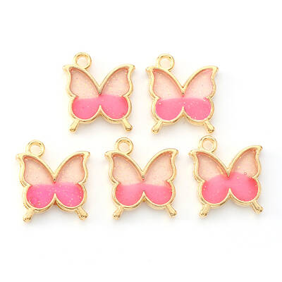 Light Gold Plated Alloy Enamel Pendants