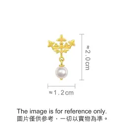 'The Art of Romance' 999.9 Gold Pearl Single Earring