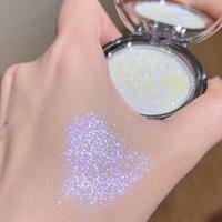 Glitter Eyeshadow Highlighter Powder Palette, Pearly Face Brightener, Natural Eye Shadow Shining and Highlighting Powder, Par...