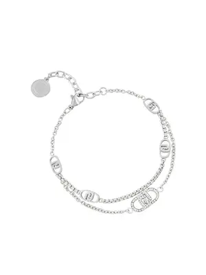 Liu Jo Bracciale Doppio In Acciaio Con Cristalli Lj2903