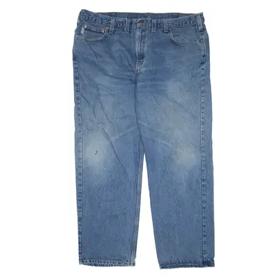 CARHARTT Workwear Jeans Blue Denim Relaxed Straight Stone Wash Mens W42 L30