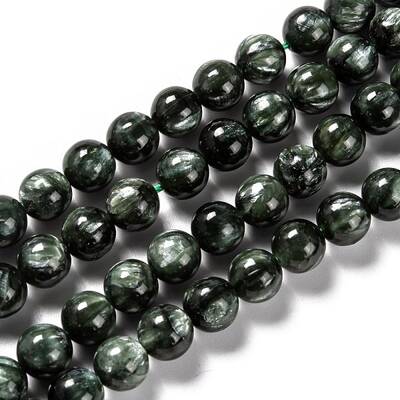 Natural Seraphinite Beads Strands