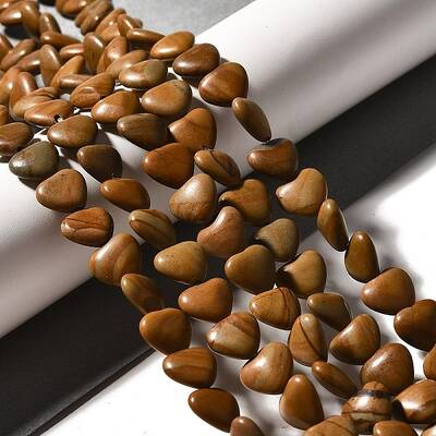 Natural Wood Lace Stone Beads Strands