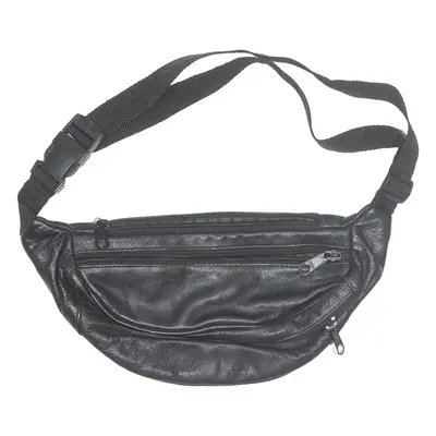 Mens Bum Bag Black Leather Faux Leather