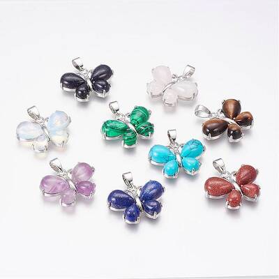 Natural & Synthetic Mixed Stone Pendants