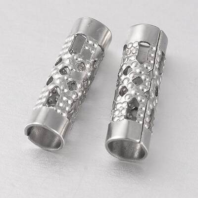 Tarnish Resistant Column 316 Surgical Stainless Steel Hollow Tube Beads
