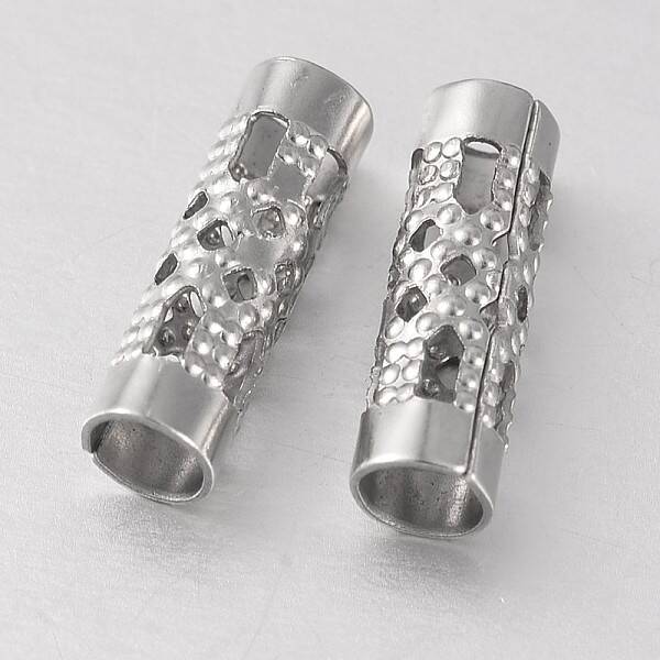 Tarnish Resistant Column 316 Surgical Stainless Steel Hollow Tube Beads