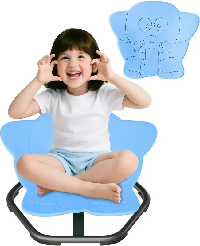 Children's Stress Reduction Toys,Children's Sensory Spinning Toys,Sensory Chair for AutismNon-slip Metal Base,Improve Body Co...