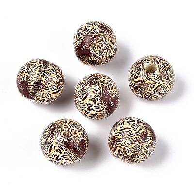Printed Schima Wood Beads