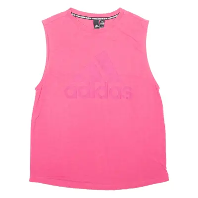 ADIDAS Womens Vest Pink Sleeveless S
