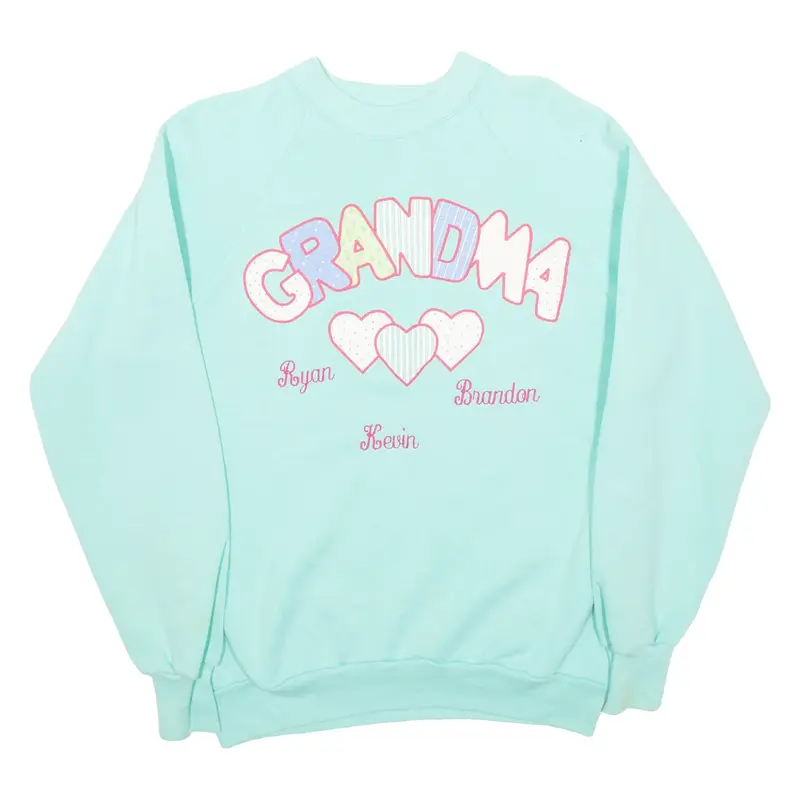 FRUIT OF THE LOOM Grandma Personalised Womens Sweatshirt Blue L
