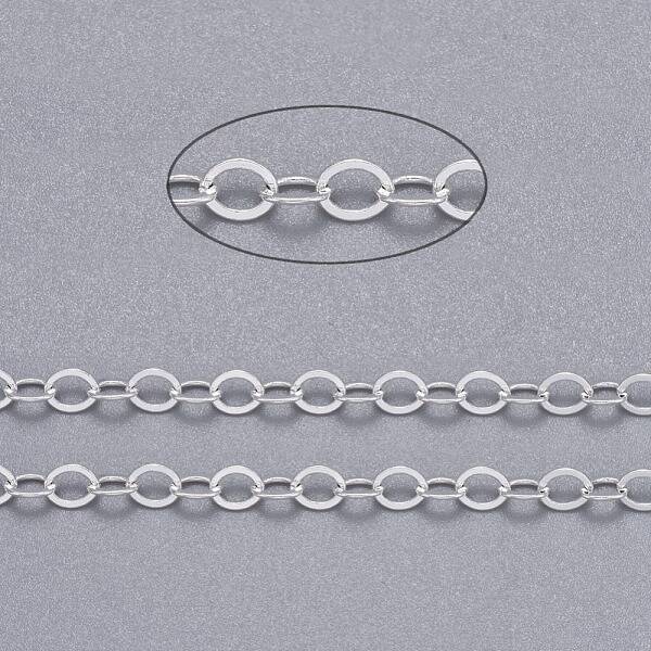 Brass Flat Oval Cable Chains