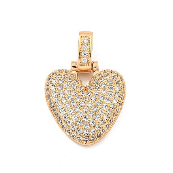Brass Micro Pave Clear Cubic Zirconia Pendants