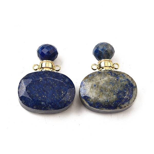 Natural Lapis Lazuli Perfume Bottle Pendants