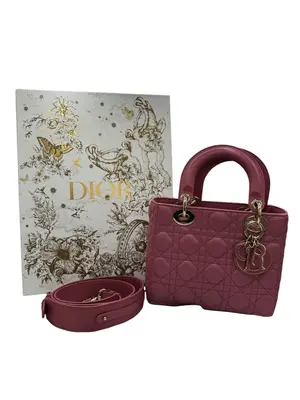 Pre-owned DIOR Lambskin Crossbody Bags My ABC Lady Pink Leather
