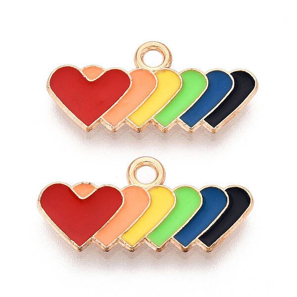 Rainbow Color Pride Alloy Enamel Pendants