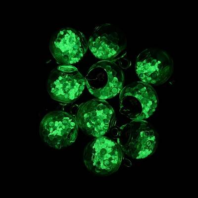 Glow in the Dark Luminous Glass Globe Pendants